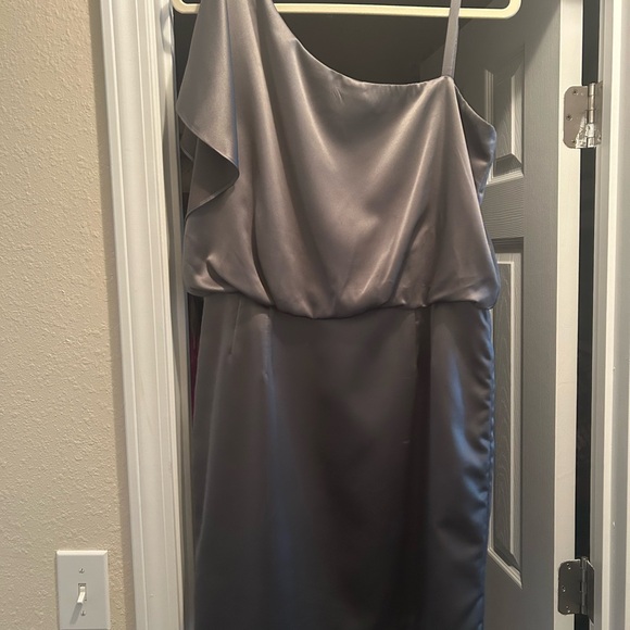 Jessica Simpson Dresses & Skirts - Jessica Simpson One Shoulder Silver Dress